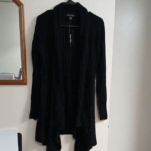 Coldwater Creek Black Draped Cardigan